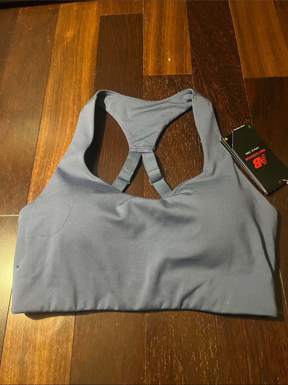 New Balance Women's Slate Blue Strappy Racerback Sports Bra
